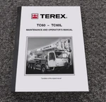 Terex Stinger TC-60L TC60L Crane Owner Operator User Guide Manual Book. Fixed Price $113.58.