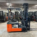 2021 Toyota 8FBE18U 3500LB Used Electric Forklift Quad Mast Sideshift 6111 Hours. Fixed Price $18950.00.
