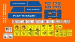 Fiat Hitachi Fd 175 Complete Replica Sticker Kit. Fixed Price $176.09.
