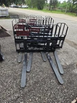 Virnig Pallet Forks Skid Steer Usa Made 6200 Lbs Cap 54" Wide Frame Hi Vis. Fixed Price $1399.00.