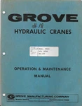 Grove Hydraulic Cranes RT63S Series 59-59S 60-60S 62S 64 Operation Manual. Fixed Price $199.95.