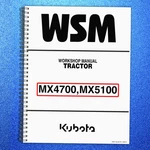 Kubota MX4700 MX5100 Tractor Workshop Manual Binder Tough Covers, Foldouts!. Fixed Price $49.96.