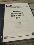 Lull 522-4 622-4 824 Telehandler Operator Maintenance Manual Book Copy. Fixed Price $67.50.