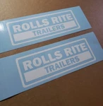 Rolls Rite Trailer Decals Stickers Gloss White 18"-24" Replacement Fast Usa. Fixed Price $33.86.