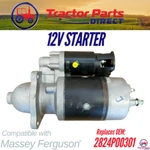 12V Starter Comp W Massey Ferguson 2605, 2615, 2625, 2635 Replc: 2824P00301. Fixed Price $262.50.