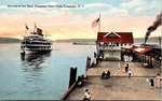 Kingston New York Ship Arriving Point Park Landing Dock Postcard 28369. Fixed Price $14.95.