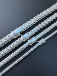 Handmade Franco Chain Necklace Real 925 Silver Box Clasp 4MM-10MM Thick Mens. Fixed Price $2349.90.