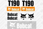 Fits Bobcat T190 Skid Steer Set Vinyl Decal Sticker Graphics. Fixed Price $30.00.