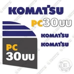 Fits Komatsu PC30UU-5 Decal Kit Mini Excavator Sticker Replacements. Fixed Price $94.95.