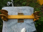 Two Heavy Duty 3" I-beam Trolley Straight & Curved Bridge Gib Crane Gantry Dolly. Fixed Price $148.44.