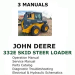 John Deere 332E Skid Steer Loader Owner Service Test Repair Parts Manual Pdf Usb. Fixed Price $35.00.