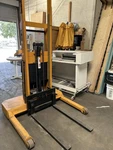 Big Joe Electric Walkie Stacker Forklift Straddle Truck - Used. Fixed Price $1950.00.