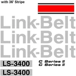 Link-belt LS-3400 Excavator Decal Set W/ 36' Of Stripe. Fixed Price $291.88.
