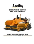 Leeboy 8510B Conveyor Paver Service Parts Operation Repair Manual. Fixed Price $44.00.