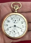 Elgin 19 Jewel B.w. Raymond Up & Down Winding Indictor 18 Size R.r. Pocket Watch. Fixed Price $1490.00.