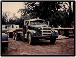 1957 Diamond Trucks New Metal Sign: Truck/tractor With Flat Bed Trailer. Fixed Price $21.88.