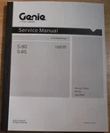 Genie S-80 S-85 Aerial Boom Lift Service Repair Workshop Manual. Fixed Price $59.99.
