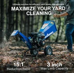 Landworks Manual Gas Wood Chipper 7HP 3 Inch Branch Capacity Free Shipping. Fixed Price $327.99.