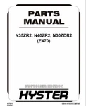 Hyster N35ZR2, N40ZR2, N30ZDR2 (E470) Forklift Parts Catalog Manual Pdf. Fixed Price $34.99.