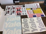 Yale Forklift Decals Black And White, Complete With Safety Kit. Fixed Price $27.50.