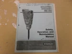 Stanley MB-550 Mounted Hyd Hammer Breaker Safety Operator Maintenance Manual. Fixed Price $88.41.