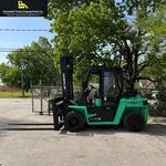 2012 Mitsubishi FD70 Forklift 15,500 Lbs Diesel 2-STAGE Pneumatic Dually Cab. Fixed Price $28800.00.