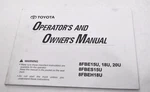 Toyota 8FBE15U,18U,20U,8FBES15U, 8FBEH18U Forklift Operator And Owner Manual. Fixed Price $74.99.