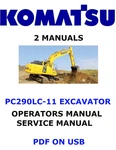 Komatsu PC290LC-11 Hydraulic Excavator Owners Service Shop Operators Manual Pdf. Fixed Price $35.00.