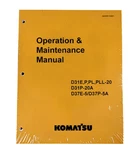 Komatsu D31E, D31P-20A,D37E-5,D37P-51 Bulldozer Owners Manual # SEAD01142001. Fixed Price $29.37.