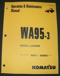 Komatsu WA95-3 Wheel Loader Operation & Maintenance Book Manual S/n HA980051-UP. Fixed Price $49.99.