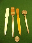 Lot Of 4 Vtg Letter Openers, Man/woman Fuller Brush, 1978 Pewter "metzke", More. Fixed Price $14.99.