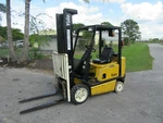 Yale GCO50R 5000 Lb Forklift Gas Engine - 152" 6409 Hrs Solid Tires. Fixed Price $5500.00.