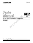 Caterpillar 304.5 Mini Hydraulic Excavator Parts Catalog Manual 8FG1-UP WAK1-UP. Fixed Price $145.00.