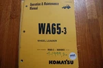 Komatsu WA65-3 Wheel Loader Owner Operator Operation Maintenance Manual 1999 Oem. Fixed Price $51.06.