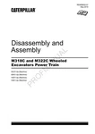 Caterpillar M318C M322C Excavator Powertrain Disassemb Service Manual. Fixed Price $89.00.