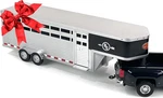 - Sundowner Horse Trailer With Gooseneck Hitch For Farm Toys & Truck. Fixed Price $56.57.