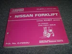 Nissan KPH01A18PV KAH01A15V KH01 Series Forklift Parts Catalog Manual Xz. Fixed Price $127.85.
