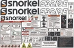 Snorkel S3219E Scissor Lift Full Decal Set W/ Applicator, Instructions, & Pics. Fixed Price $155.00.