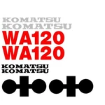 Komatsu Wheel Loader WA120 Decal Set Without Stripes. Fixed Price $183.35.