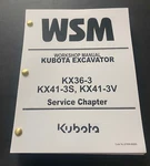 Excavator Technical Workshop Manual Fits Kubota KX36-3 KX41-3S, KX41-3V. Fixed Price $48.74.