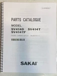 Sakai Vibrating Roller SV414D, SV414T, SV414TF Parts Catalogue, Cummins Engine. Fixed Price $13.99.