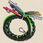 12' 3-IN-1 Wrap 7 Way Electrical Trailer Cord Cable Abs & Air Line Hoses. Fixed Price $139.92.