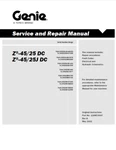 Genie Z-45 25J Articulated Boom Lift Bi-energy Power Repair Manual. Fixed Price $59.99.