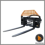 Wolverine 4000LBS Hydraulic Adjustable Forks Skid Steer Attachment Bobcat. Fixed Price $1388.00.