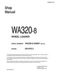 Komatsu WA320-8 Wheel Loader Repair Service Manual Workshop Book. Fixed Price $329.00.