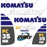 Fits Komatsu Decal Kit Mini Excavator Sticker Replacements (PC35MR-3). Fixed Price $159.95.