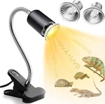 Reptile Lamp Turtle Lizard 2 Bulb Adjustable Basking Heating With Clip. Fixed Price $15.19.