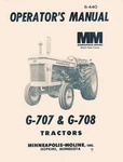 Minneapolis Moline G-707 G707 G-708 Operators Manual. Fixed Price $14.98.