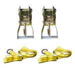 6 Pc Lasso Wheel Tow Truck Tie Down Lift Strap Ratchet J Finger Hook Tire Haul. Fixed Price $51.49.