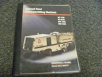 Ingersoll-rand MT-7500 MT-6520 Pavement Milling Machine Owner Operator Manual. Fixed Price $117.31.